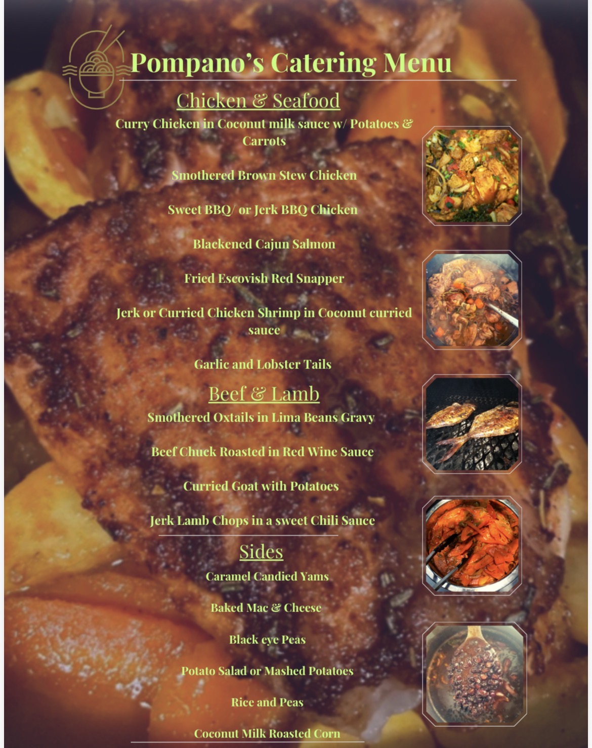 Pompanos Catering Menu