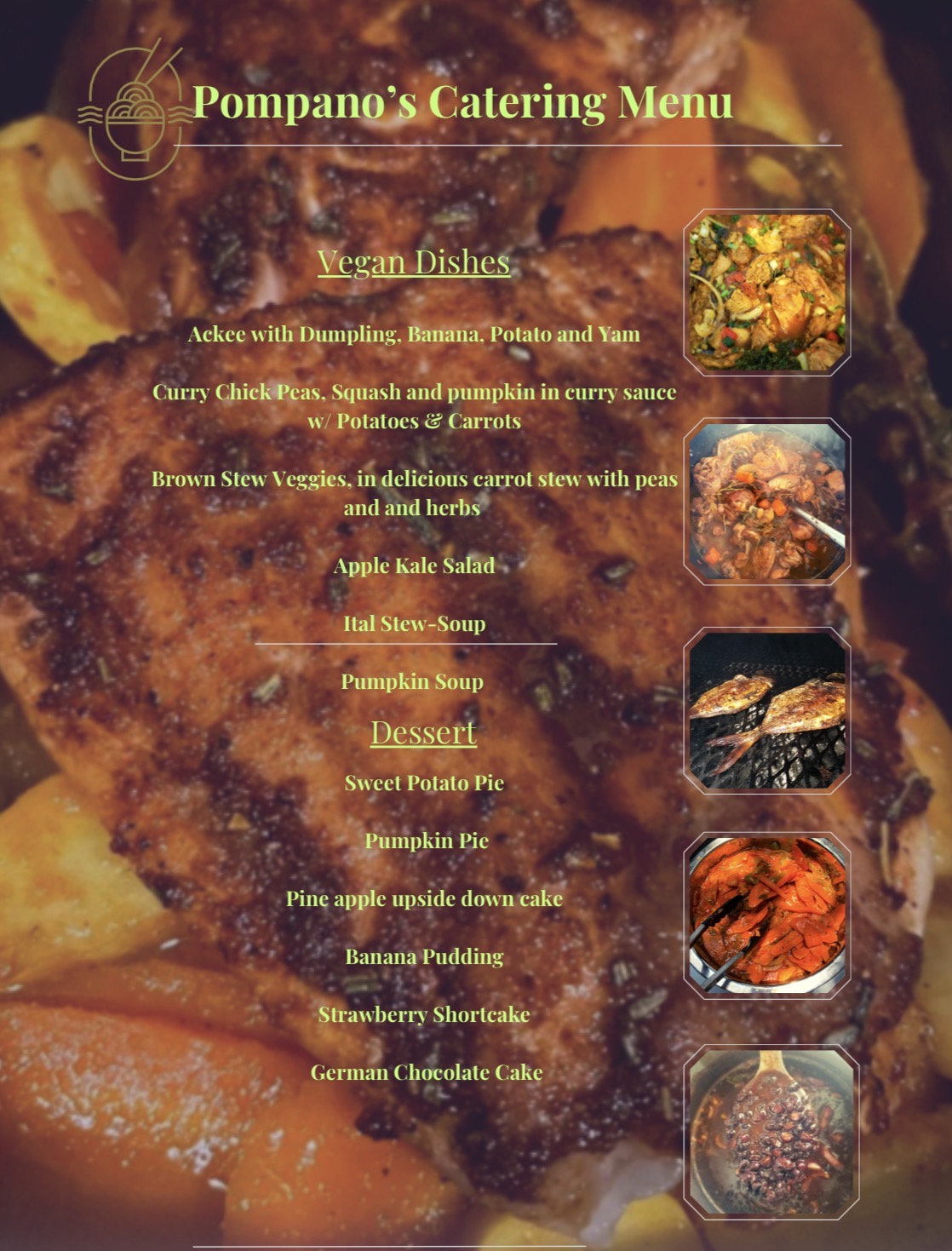 Pompanos Catering Menu